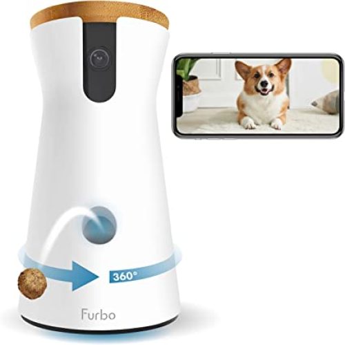 【新型】Furbo ドッグカメラ – 360°ビュー｜ ファーボ ペットカメラ 犬 猫 留守番 自動給餌器 飛び出すおやつ 見守り スマホ対応 iPhone & Android 対応 いぬ イヌ ねこ ネコ